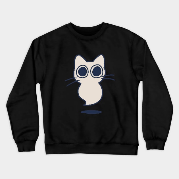 Halloween Kitty Ghost Crewneck Sweatshirt by reesea